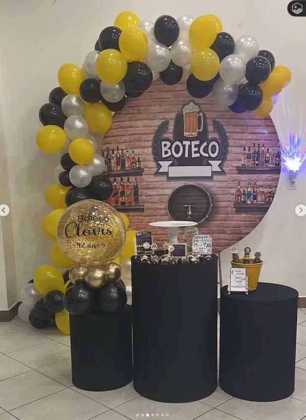 Decoração temática adulto com balões